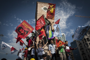 A Diverse Group of People Gathered in Taksim Square June 1, 2013