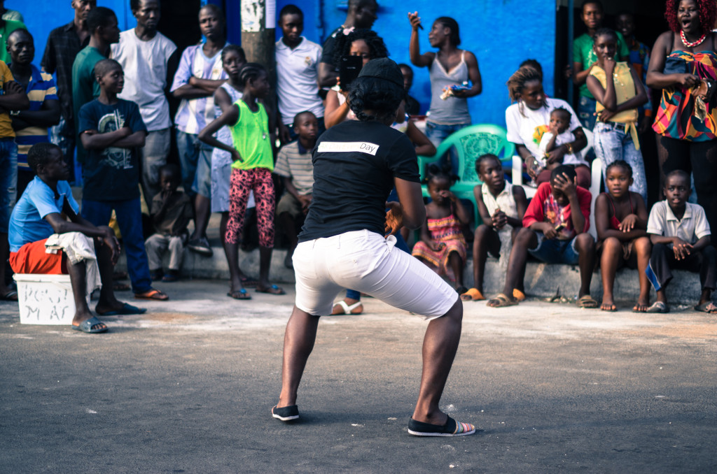 Dancing in Monrovia, Liberia. Photo by Ingrid Gercama. 