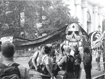 Tar sands monster at People’s Climate March in NYC. Photo by David Bond. 