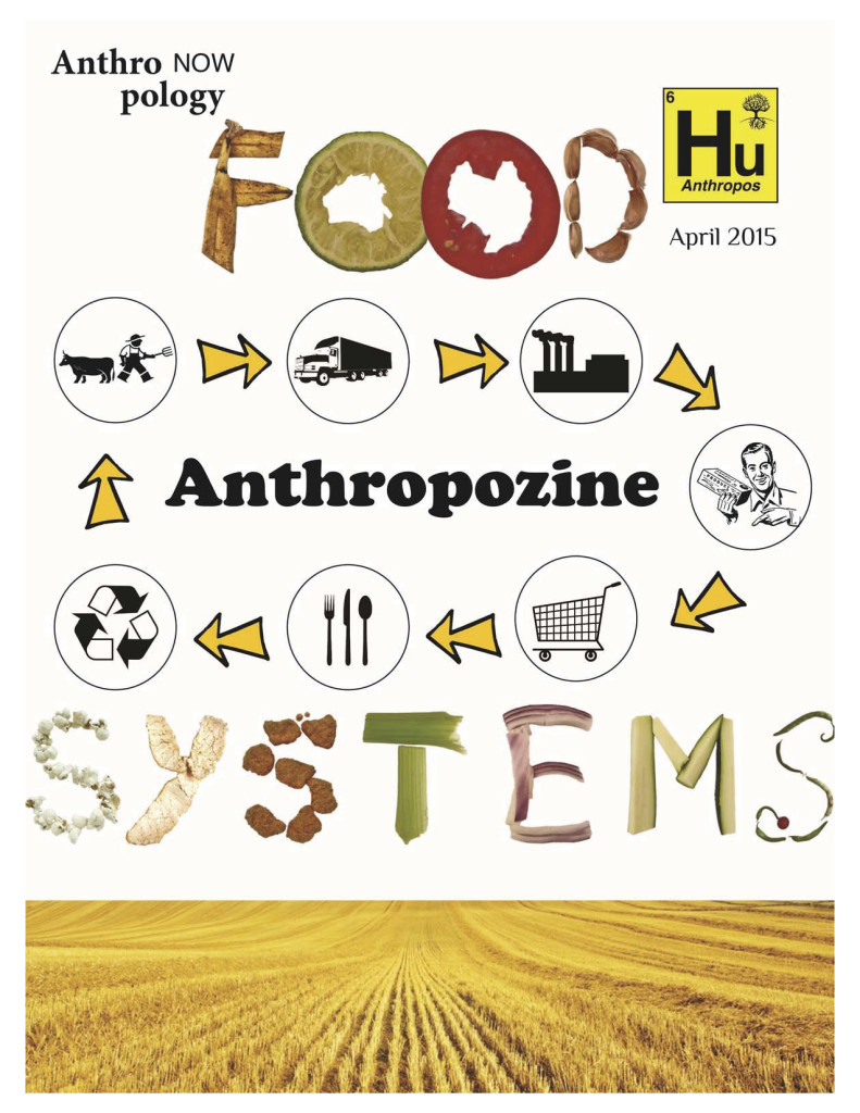 The cover of Volume 1 Issue 1, the first issue of Anthropozine. 