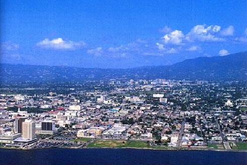 An aerial view of the city of Kingston, Jamaica. Photo courtesy of wikimedia commons. 